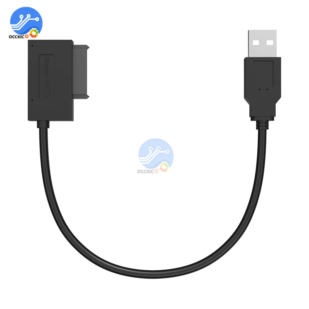 USB 2,0 до 7+ 6 13Pin конвертер для тонкого жесткого диска SATA ноутбука CD/DVD Rom Оптический адаптер кабель конвертер