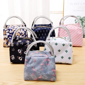

Cooler Lunch Bag Fashion Insulated Bags Women Hand Pack Thermal Breakfast Box Portable Picnic Travel Carry Tote Wholesale
