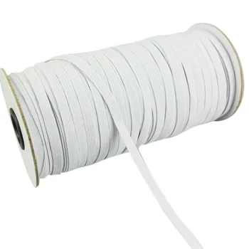 

White Black Elastic Bands 3/4.5/5/6mm Polyester Elastic Cord for Clothes Garment Sewing Accessories 125yards