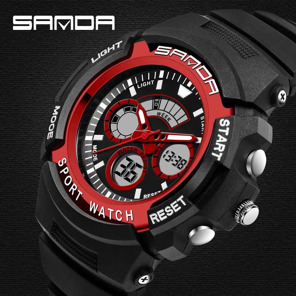 

SANDA Multi-functional Watch Men's Korean-style Trend Electronic Watch Digital Men And Women Students Simple Sports Waterproof W