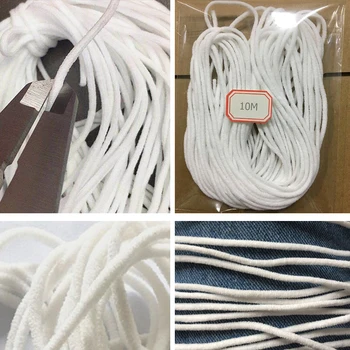 

3 mm Mask Elastic Rope DIY Face Mask Elastic Rubber Band Disposable Strap Mouth Mask Belt Rope 10/20/30/50/100m