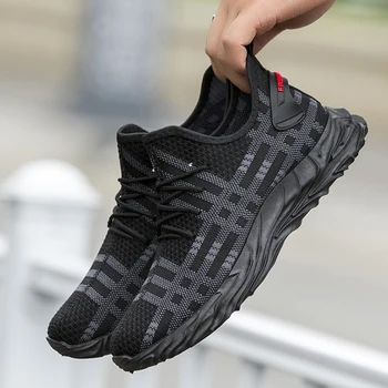 

Man Fashion Outdoor Comfortable Sneakers Lightweight Men Breathable Male Footwear Casual Shoes Lace Up Walking Shoe
