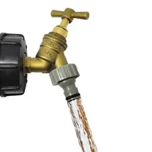 IBC адаптер бака IBC Tote бак дренажный адаптер S60X6 в латунный садовый кран с 1/" шланг фитинг масло Топливо Вода