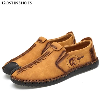 

Summer Men Shoes Casual Slip on Mens Loafers Moccasins Genuine Leather Moccasins Homme Male Driver Shoes Szie Full Grain Leather
