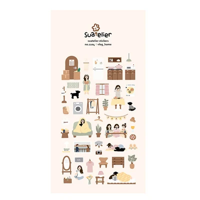 SONIA Daily Paper Sticker DIY Decorative Diary Scrapbook Planner Journal Stickers Kawaii Stationery School Supplies Papeleria C18 Vlog