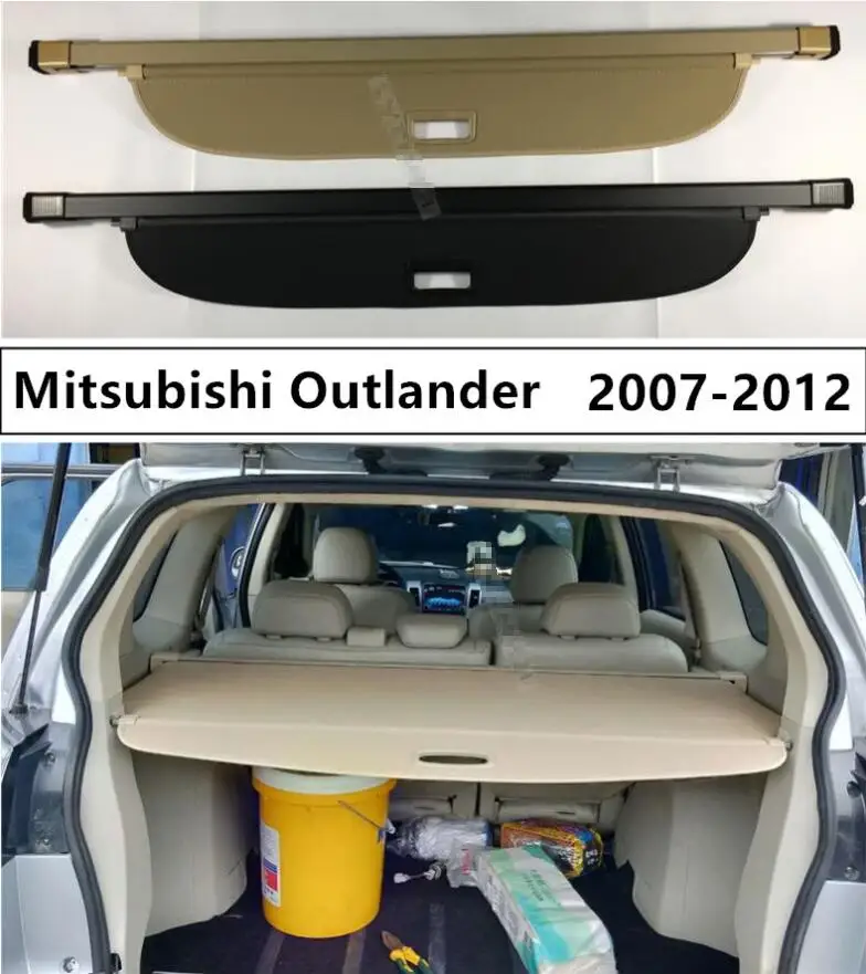 Car Rear Trunk Security Shield Cargo Cover For Mitsubishi Outlander 2007 2008 2009 2010 2011 2012 High Qualit Auto Accessories | Автомобили