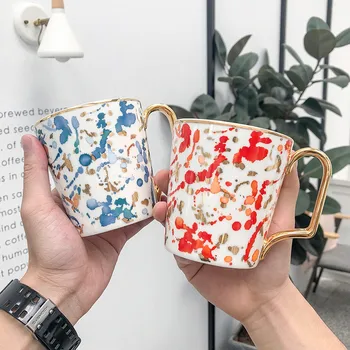 

400ml Couple Cup Ceramic Coffee Milk Christmas Mug Creative Valentine's Day Wedding Birthday Gift tazas de ceramica creativas