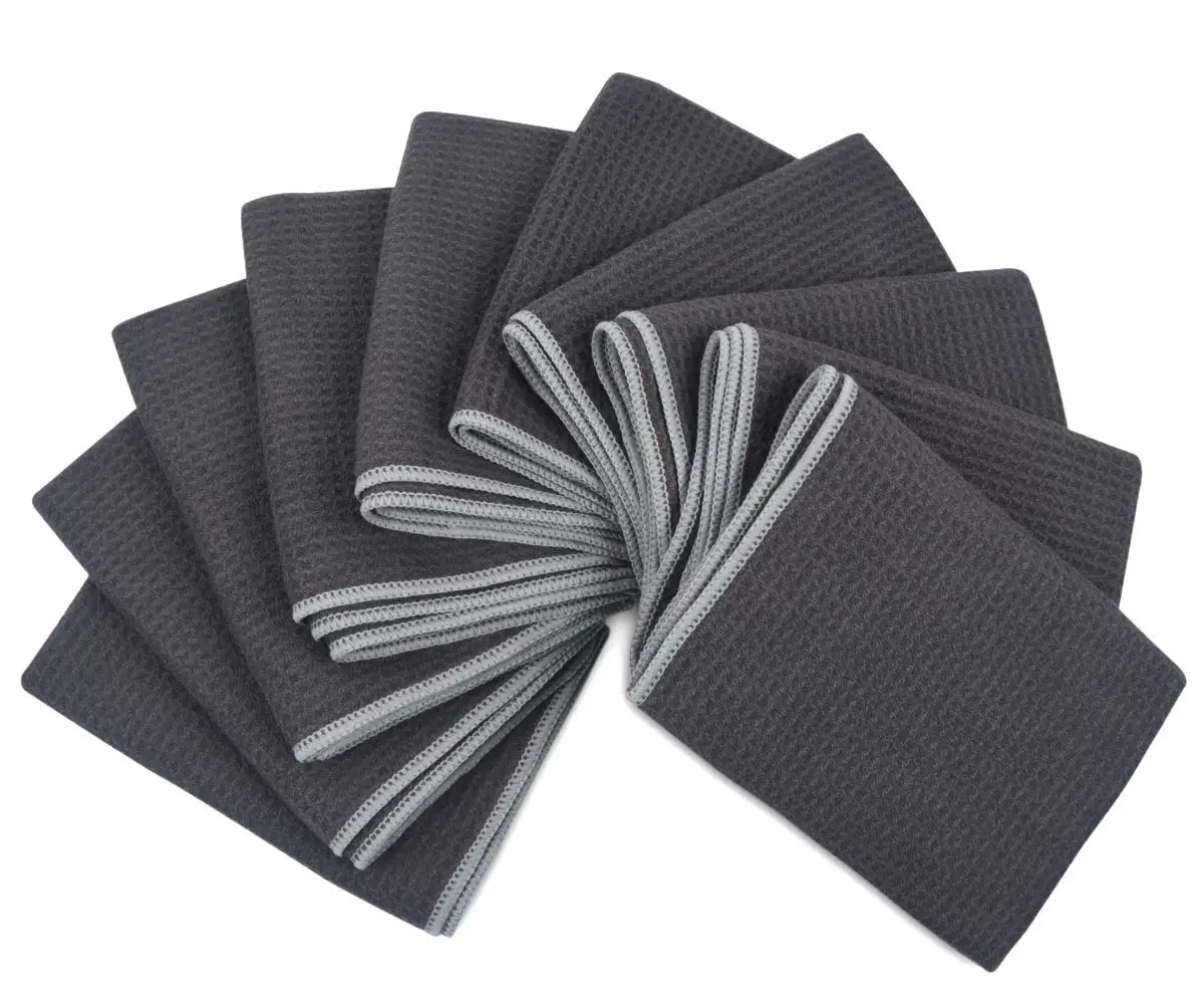 

Sinland микрофибра вафельная ткань салфетки для посуды мочалки Бытовая кухня Чистящая ткань чайное полотенце Бестселлер 12 "x 12" 6 упаковок