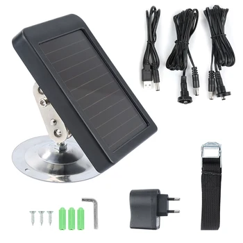 

HC300M Solar Panel Battery External Power Charger for Suntek Hunting photo traps camera HC500M HC700G HC550M HC700G HC350M #SD