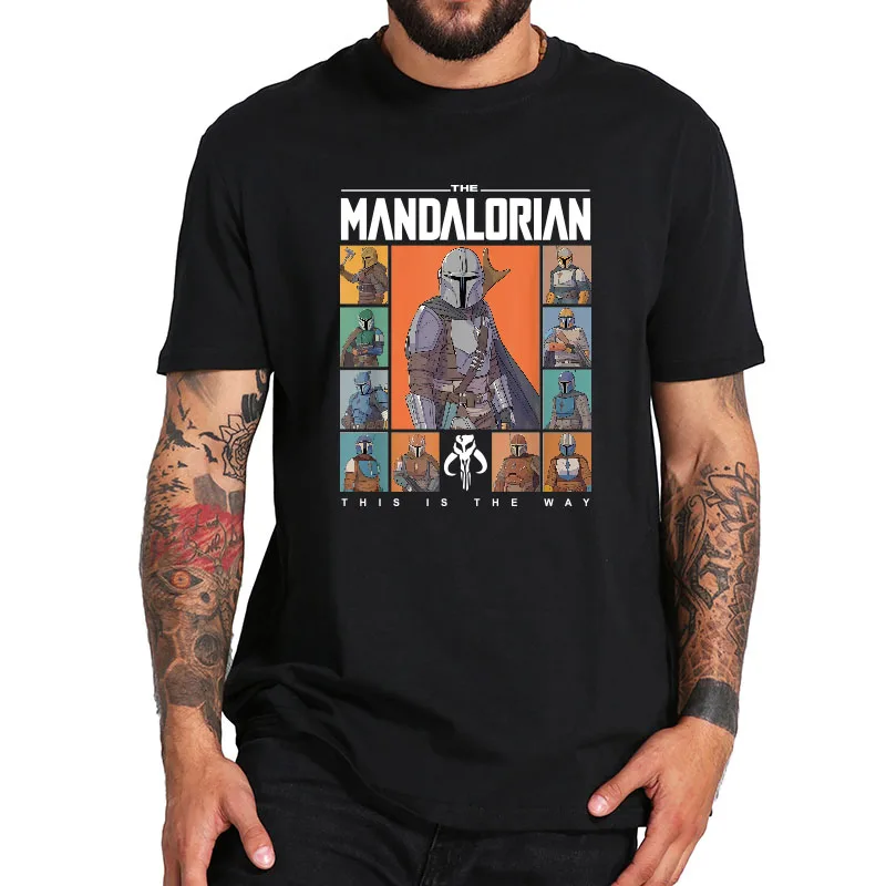 

The Mandalorian T Shirt Star Wars This Is The Way Tshirt Pure Cotton High Quality Cloth Basic Black Tee Tops