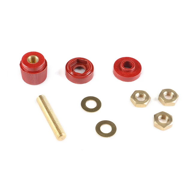 고전류 터미널과 다양한 크기의 커넥터로 구성된 풀 구리 포스트 333 555 황동 터미널 블록