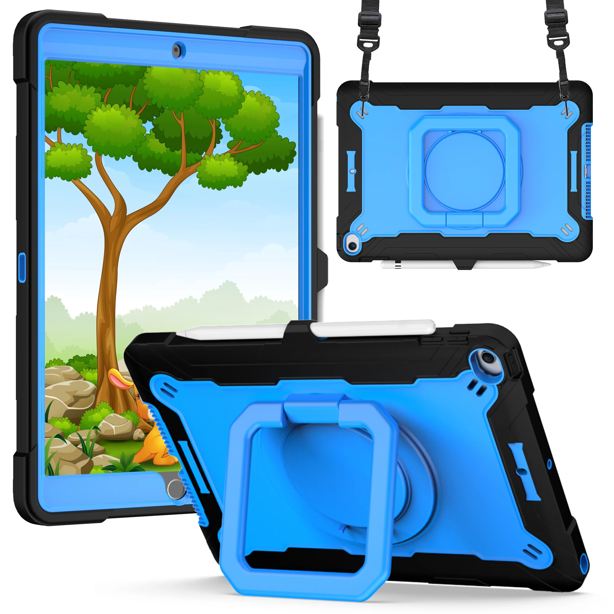 

Rugged Heavy Duty Shockproof Case For Funda iPad 8th 7th Gen 10.2 2020 2019 Pro 11 Air 4 10.9 2020 Silicone Kids Tablet Cover