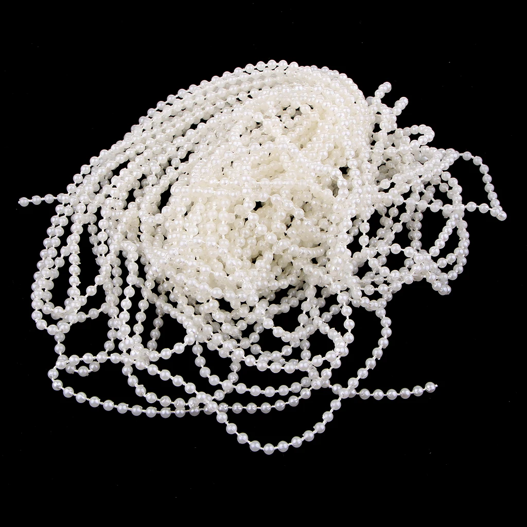 10 Meters 3mm ABS Imitation Pearl Beads Chain Trim for DIY Wedding Party Decoration Jewelry Findings Craft Accessories