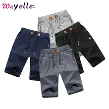 Solid Color Compression Shorts Summer Pantalones Cortos Hombre Beach Cotton Casual Fitness Shorts 2019 Ropa Para Hombre Casual