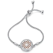 316L прекрасный калейдоскоп парфюм браслет из нержавеющей стали Шарм ароматерапия эфирное масло диффузор медальон Циркон Модные браслеты