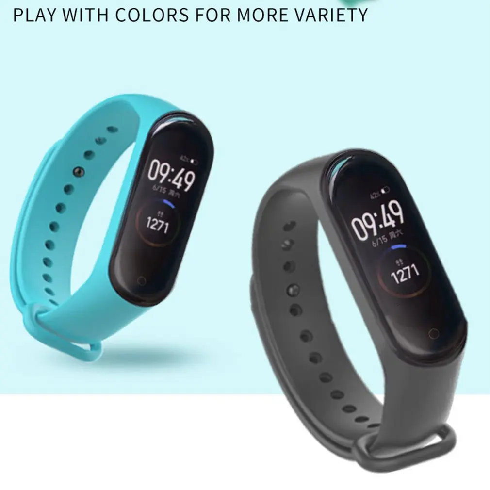 Браслет для xiaomi mi Band 3 4 спортивный ремешок часы силиконовый ремешок для xiaomi mi band 3 4 браслет mi band 4 3 ремешок