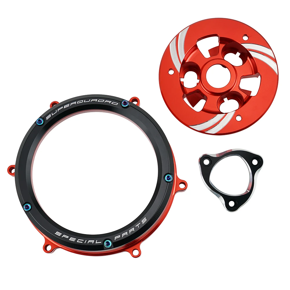 CNC Racing Прозрачная крышка сцепления пружинный фиксатор нажимной пластины заготовка сплав для Ducati Panigale 959 1199 12992012