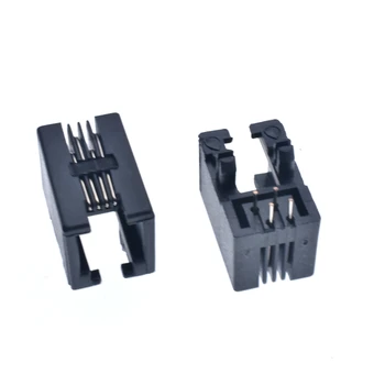 

100pcs/lots RJ11 95001-4P4C 4P4 RJ10 socket black phone socket 4P4C socket telephone socket Hot New RJ10 telephone socket RJ11*
