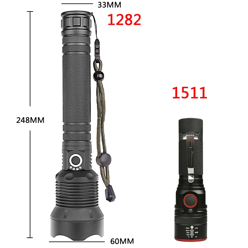 FX-DZ901282 самый мощный тактический светодиодный светильник фонарь 8000лм CREE XLamp XHP70.2 светильник 26650 18650 фонарь на батарейках