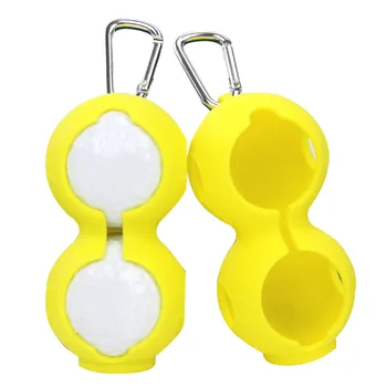 

Ball Protective Cover Soft Waist Holder Sleeve storage Bag with Carabiner Holder Keyring Golfing Accessories for 2Balls