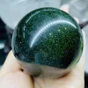 Natural Green Sand Goldstone Sand Sphere Globe Ball Chakra Reiki Healing  Crafts Home Decoration 3