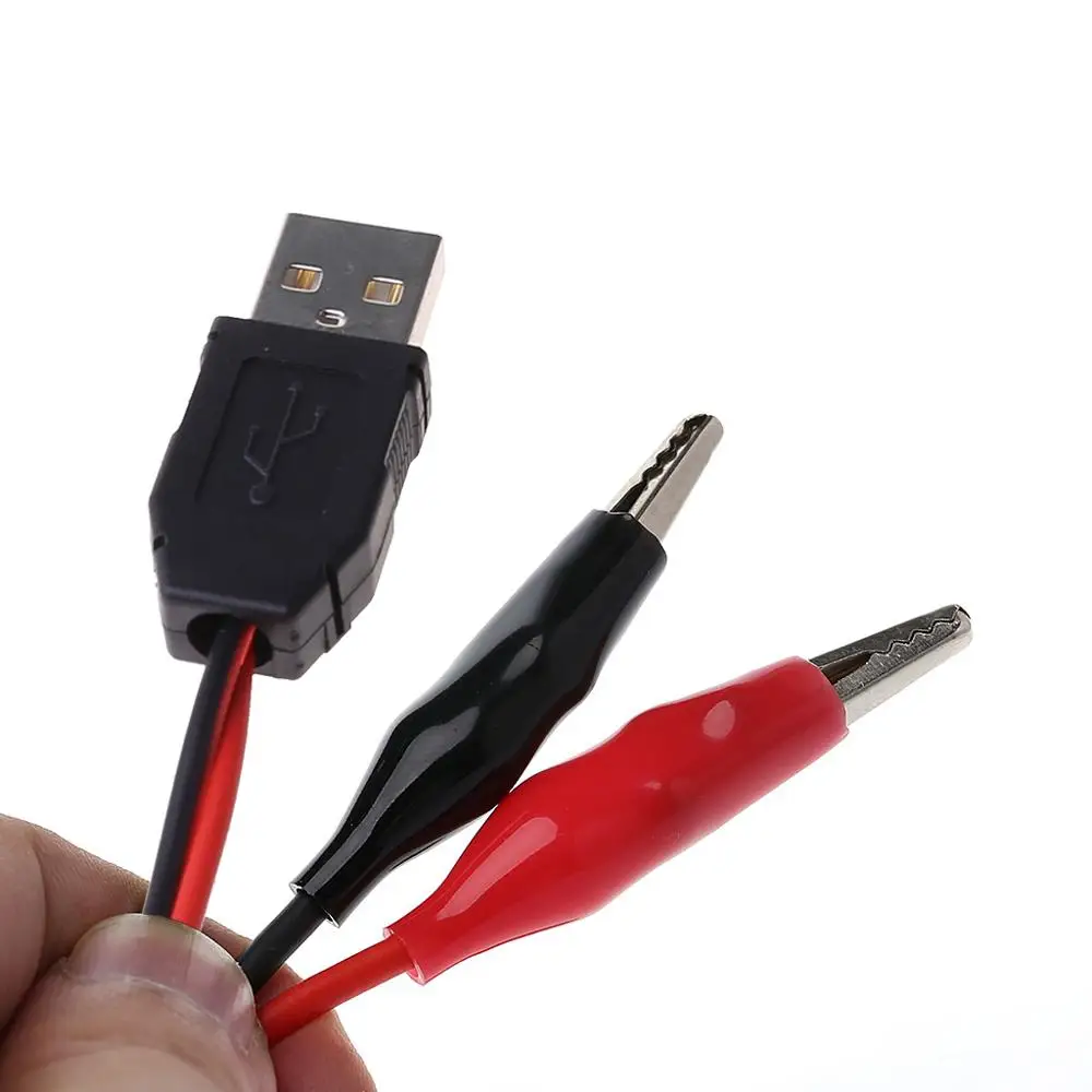 Медные зажимы типа крокодил с проводом Штекерный USB разъем испытательные выводы