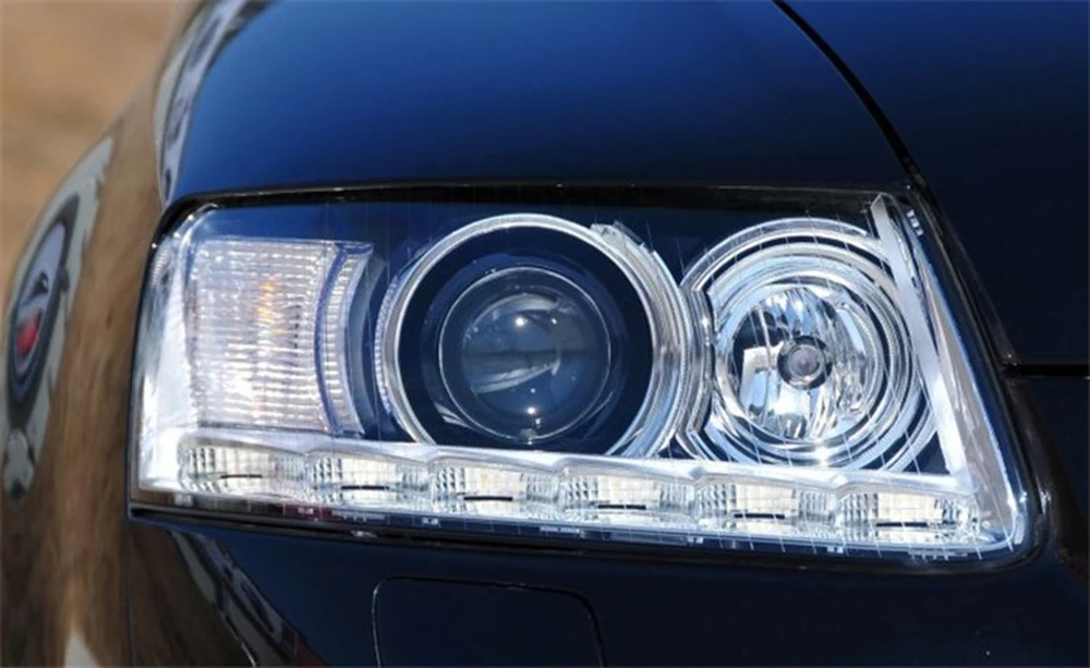 Для Audi A6L 2006 2007 2008 2009 2010 2011 прозрачный автомобильный налобный фонарь с прозрачными линзами передний авто чехол