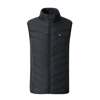 

USB Heated Vest Men Women Coat Feather Thermal Heated Jacket Winter Temperature Adjustable Electric Heated Vests