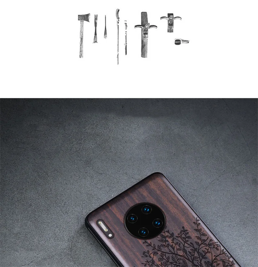 Boogic для huawei mate 30 Чехол huawei mate 30 pro черное дерево чехол для mate 30 pro защитный чехол