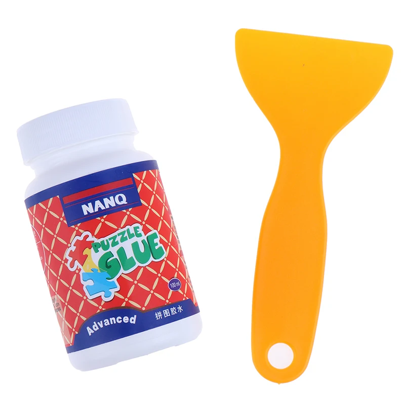 

100ml Non-Toxic Glue Jigsaw Puzzles Conserver Self Apply Fast Dry Jigsaw Glue With Soft Plastic Brush Head