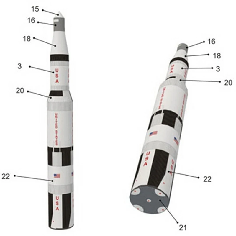 37 см 1:300 Сатурн V ракета бумажная модель «сделай сам» головоломка руководство пространство 3D бумага Оригами художественная игрушка