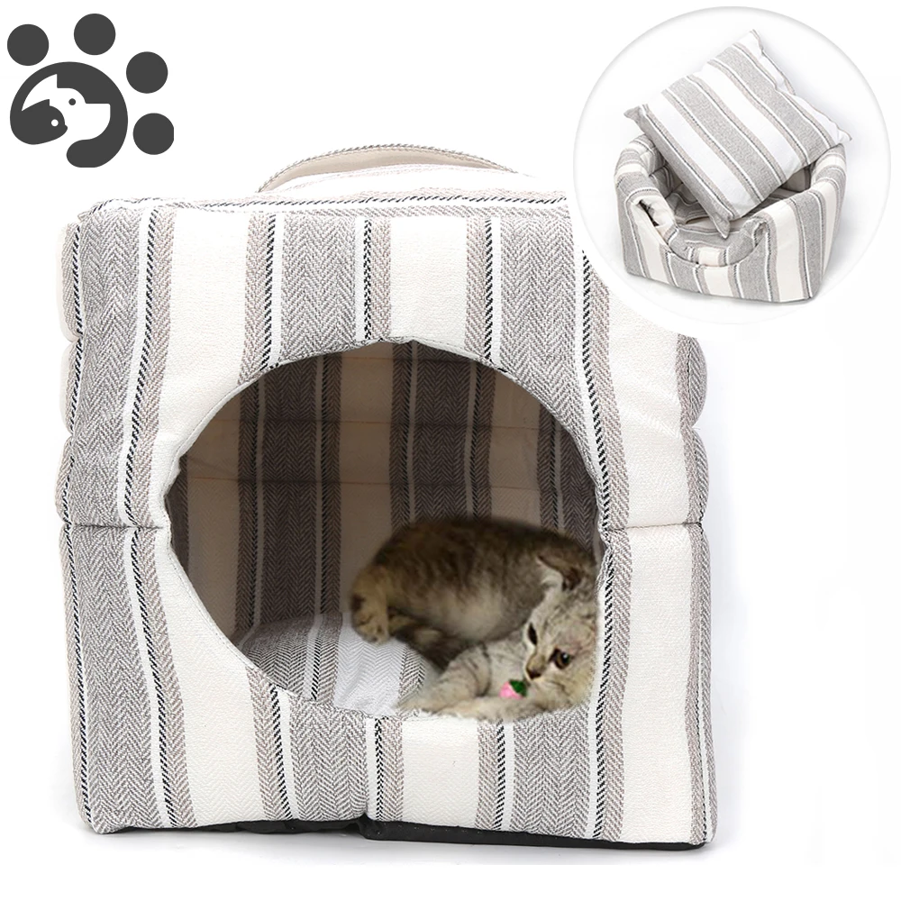 

Dog Pet Bed Cat House for Dog 2 Modes Anti-Slip Bottom Cat Mats Soft Sofa for Puppy Beds Cushion for Small Dogs Cats Pet BD0072