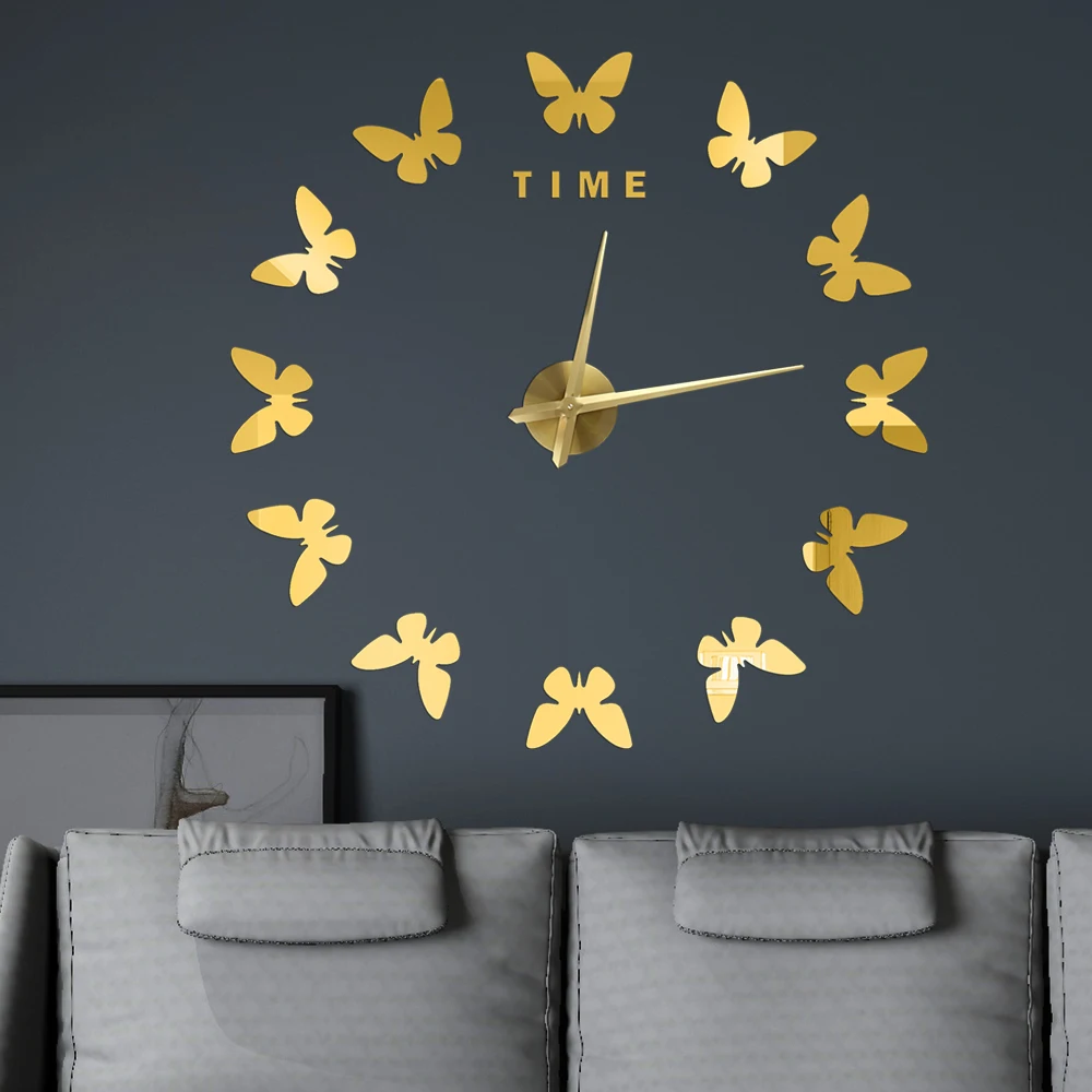 3D Large Wall Clock reloj de pared DIY Quartz Watch Acrylic Mirror Stickers Horloge Murale Home Decor Clocks 2021 Modern Design