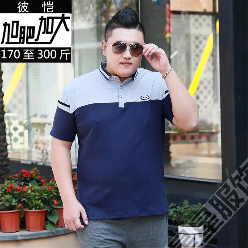 Большие размеры 10XL 8XL 6XL 5XL 4XL Фирменная Новинка Мужская Повседневная Лоскутная футболка с коротким рукавом мужская приталенная футболка с отложным воротником и пуговицами
