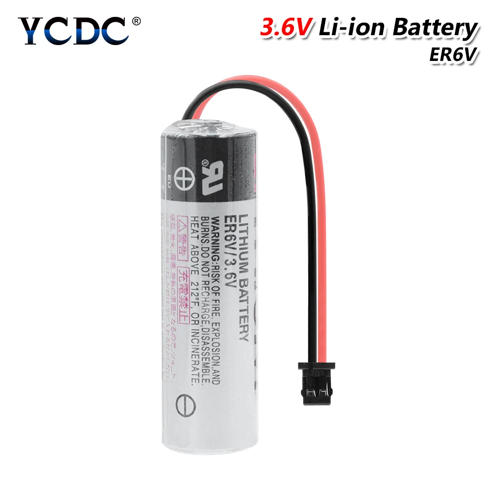 YCDC ER6V 2000mAh 3,6 V PLC батарея для Toshiba CNC система PLC контроллер литий-ионные резервные батареи