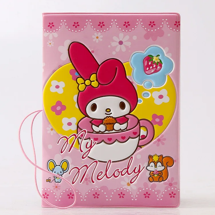 Мультфильм My Melody Обложка на паспорт для поездок аксессуары женские кошельки сумка из искусственной кожи ID адрес держатель портативный пансион карты Чехол - Цвет: 1