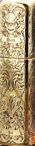 ZHY Five односторонняя резьба латунная зеркальная резная рыцарская зажигалка|titanium
