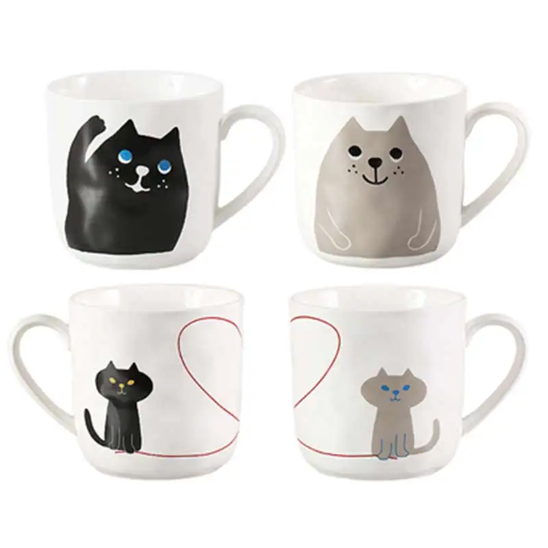 

Cute Cartoon Cat Ceramic Coffee Cup 330 Ml Creative Couple Gift Water Cup Persian Crazy Cat Lady Milk Mugs Hello Kitty Office