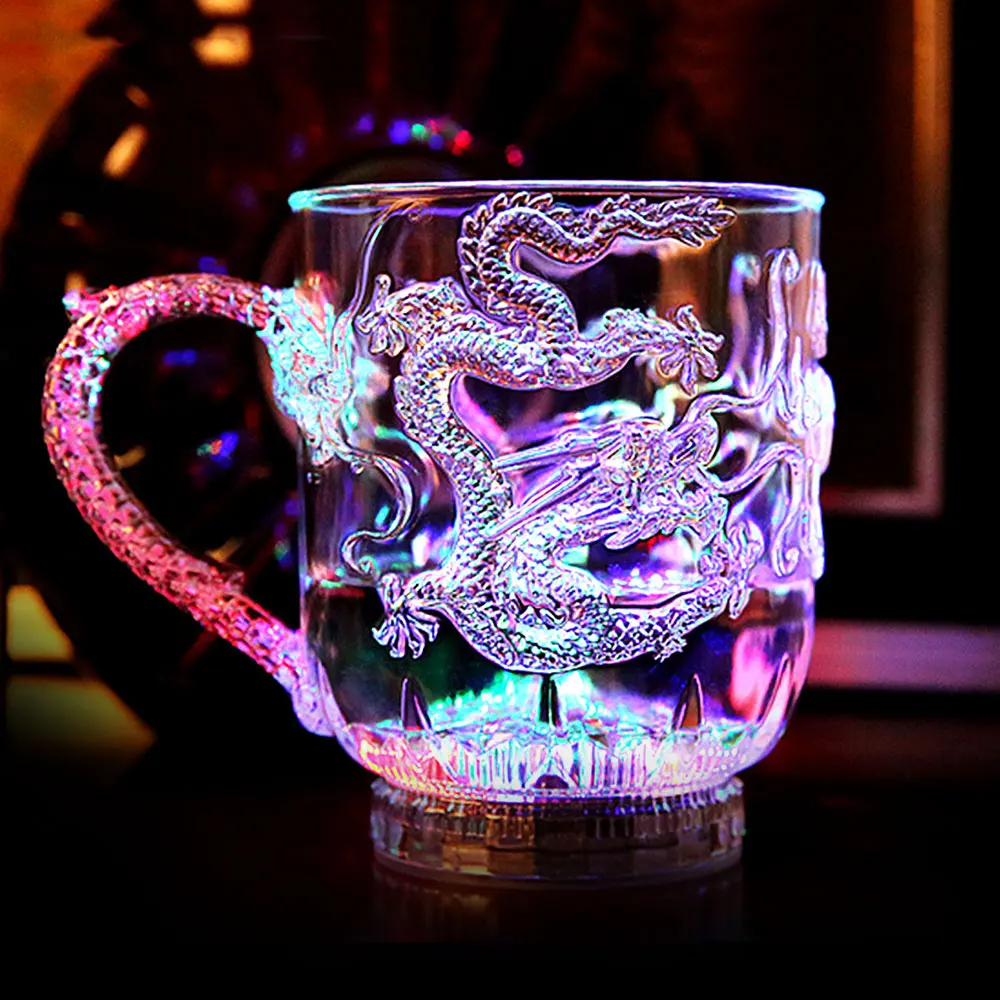 The dragon cup Бокалы Для Вина прозрачный подарок искусство с пивной кружкой стеклянная гаджет питие для вечеринки посуда бар Домашний коллекционный стакан посуда для напитков украшение - Цвет: The dragon cup