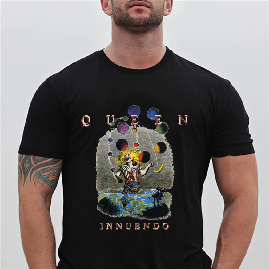 Queen Innuendo Fan Черная Мужская футболка Размер Fashion модная крутая | одежда