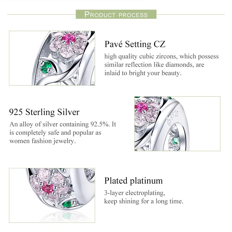 Fit Pandora, браслет, ожерелье, Круглый Циркон, бусины, подвески, серебро 925 пробы, Женские Ювелирные изделия
