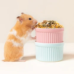 Bol d'alimentation automatique pour Hamster, bol en céramique Anti retournement, bol à céréales, petite boîte d'alimentation automatique, fournitures pour animaux de compagnie 