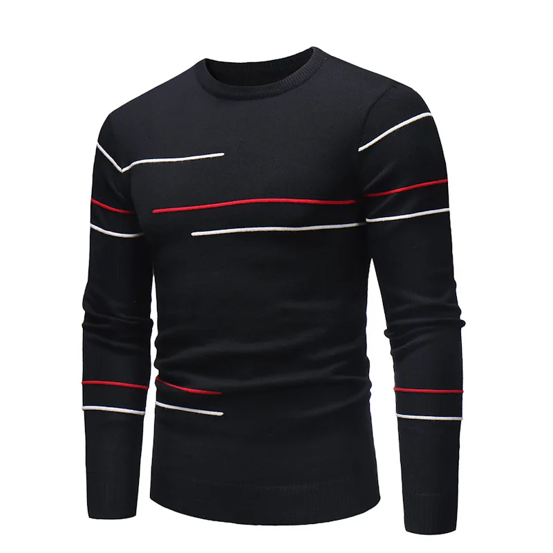 

2021 New Winter Thickness Pullover Men O-neck Solid Color Long Sleeve Warm Slim Sweaters Men Men's Sweater Pull Male Clothing