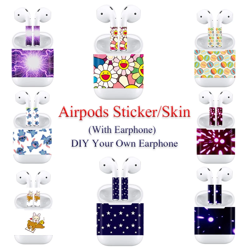 

15 Colors 3M Printing PVC Material Antiscratch Decorative Skin Sticker For Airpods Bluetooth Wireless Earphone Decals