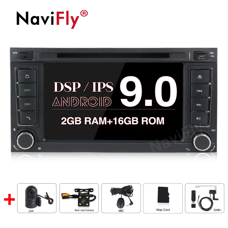 Ips DSP 8Core Android 9,0 автомобильный dvd-радиоплеер для Volkswagen Touareg Transporter T5 Multivan gps navi с рулем - Цвет: 4Core Camera DVR DAB