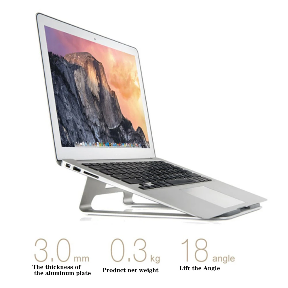 Universal Desktop Cooling Base Bracket Aluminium Alloy Tablet Notebook Holder 11-15 Inch For Macbook IPad Pro Notebook Computer
