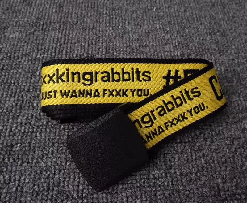 Fr2 Fxxking Rabbits Belts 137cm Men Women Personality Fr2 Canvas Belt No Box Rabbits Caution Logo Men S Belts Aliexpress