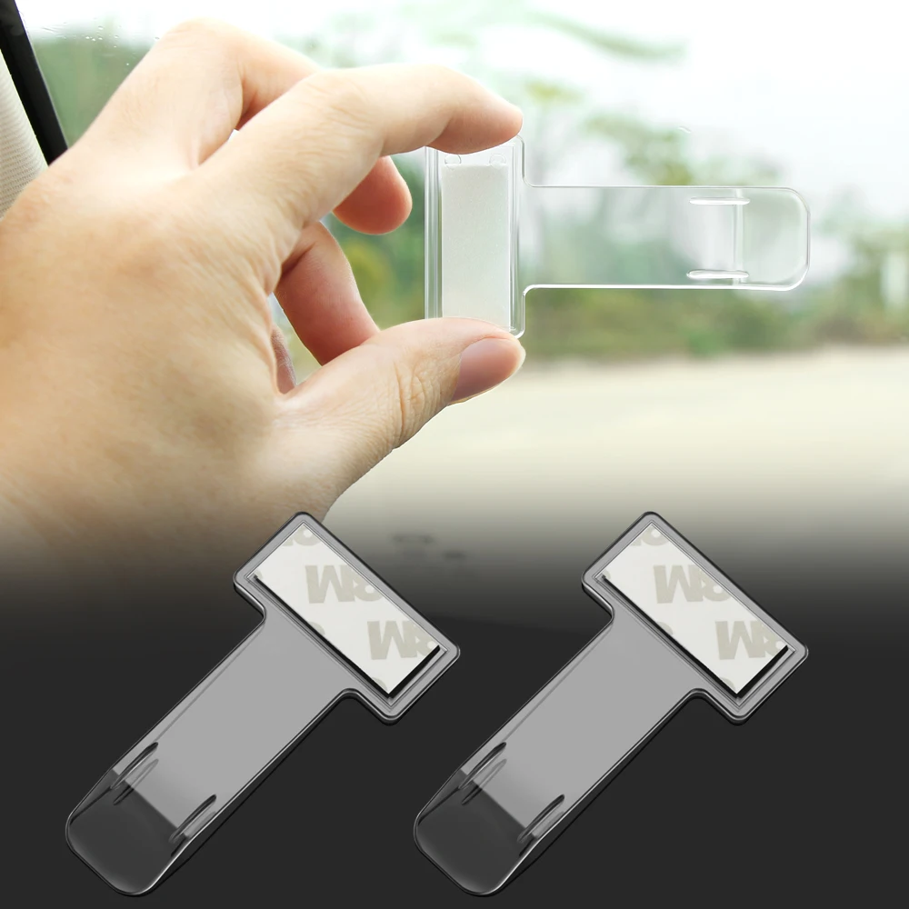 2pcs Car Vehicle Parking Ticket Holder Clip Sticker for volkswagen golf 5 clip renault audi a6 c7 opel insignia focus mk1 | Автомобили и