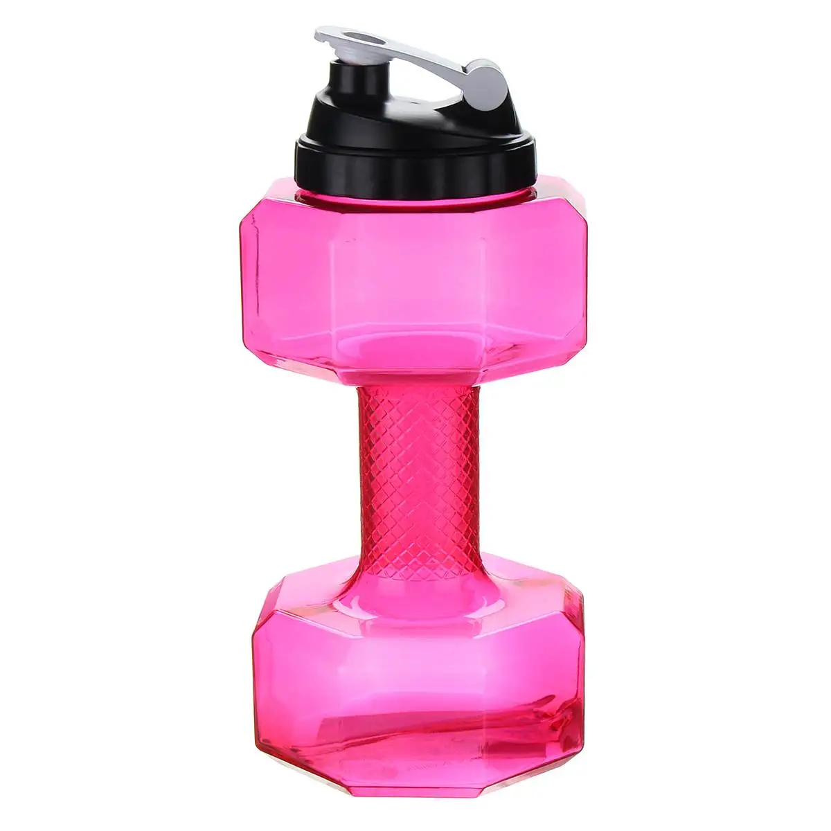 2.5L большая емкость водная гантель бутылки Спортивная подготовка на открытом воздухе напиток воды походный чайник Бег тренировки бутылки воды - Цвет: Rose