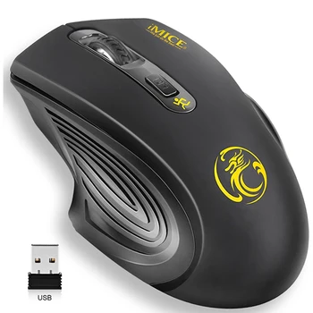 Ratón inalámbrico USB de 2000DPI para portátil, receptor USB 2.0, óptico, de ordenador, ergonómico, 2,4 GHz, silencioso